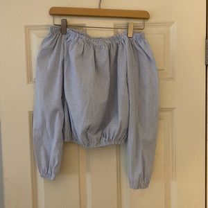 Brandy Melville Off The Shoulder Stripped Top